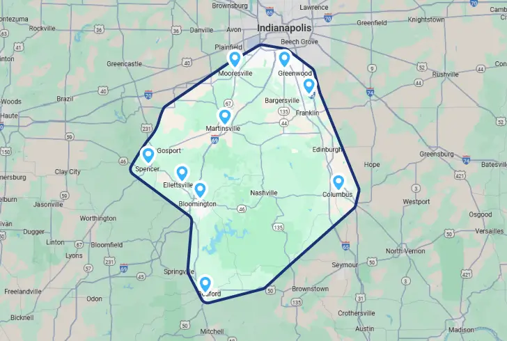 service area coverage map